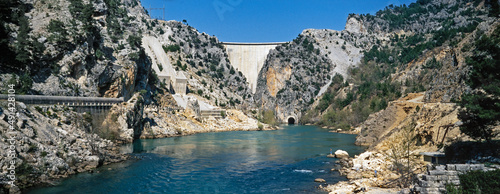 Dam. Reservoir. Lake. Manavgat river. Turkey Antalya. Panorama. Oyamapinar Baraji photo