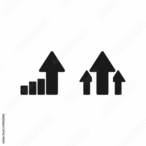 Growth  up  graph vector icon