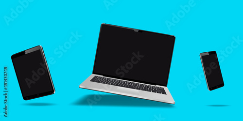 Levitation laptop, smartphone and tablet