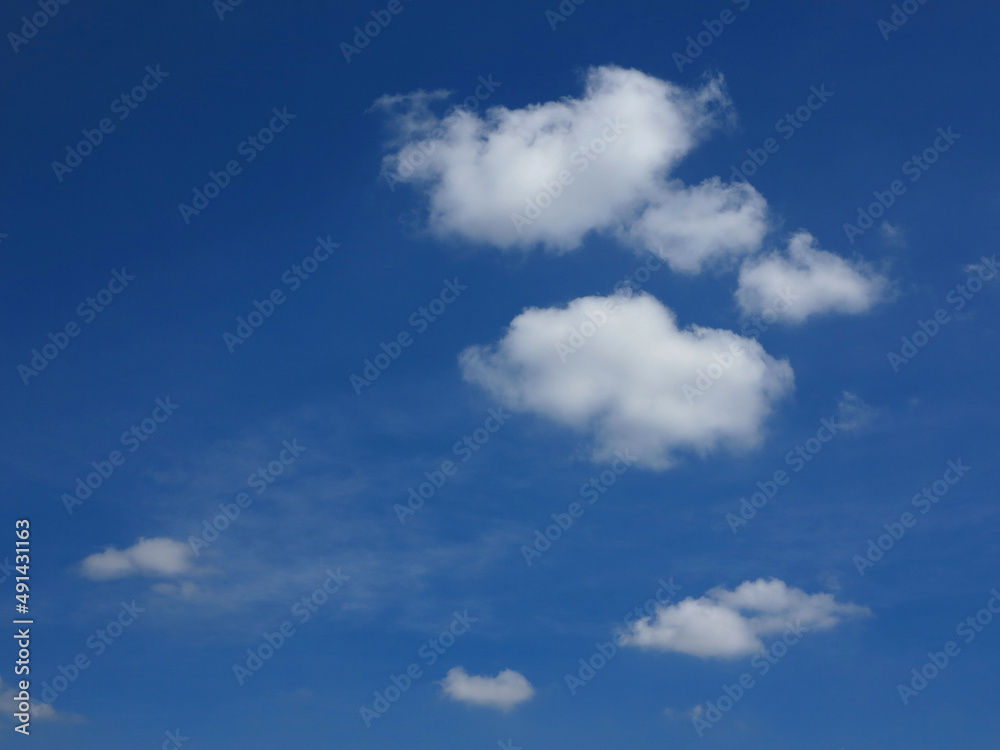 white cloud on blue sky background