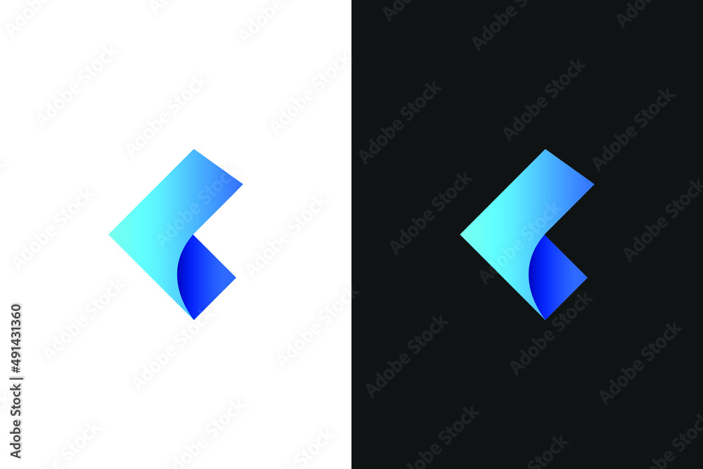 C Letter 3D & click Logo design Vector illustration C Letter 3D & click Logo design Vector illustration