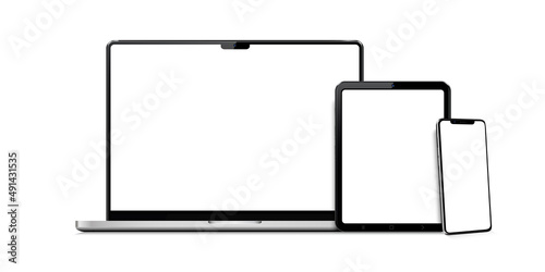 Blank screen laptop, tablet, phone