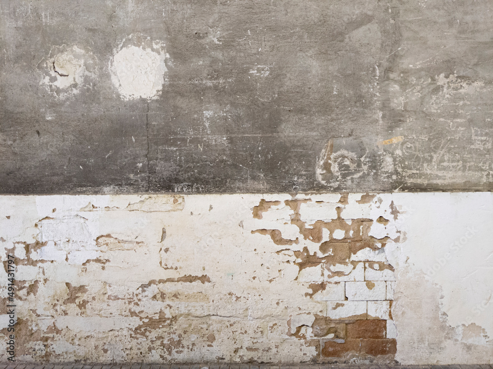 Fototapeta premium Muro con pintura gastada