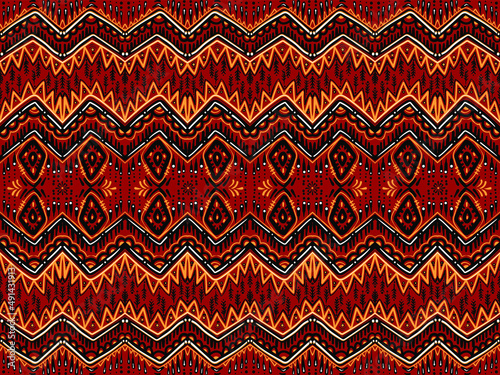 oriental ethnic geometric pattern background design, carpet, wallpaper, clothing, wrapping, embroidery illustration