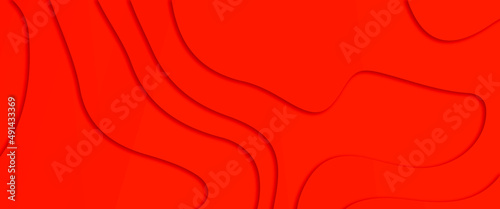 Papercut abstract background with red colour smooth gradient vector. abstract volumetric 3d color paper cuted art illustration,  Abstract layout design for brochure and flyer. 