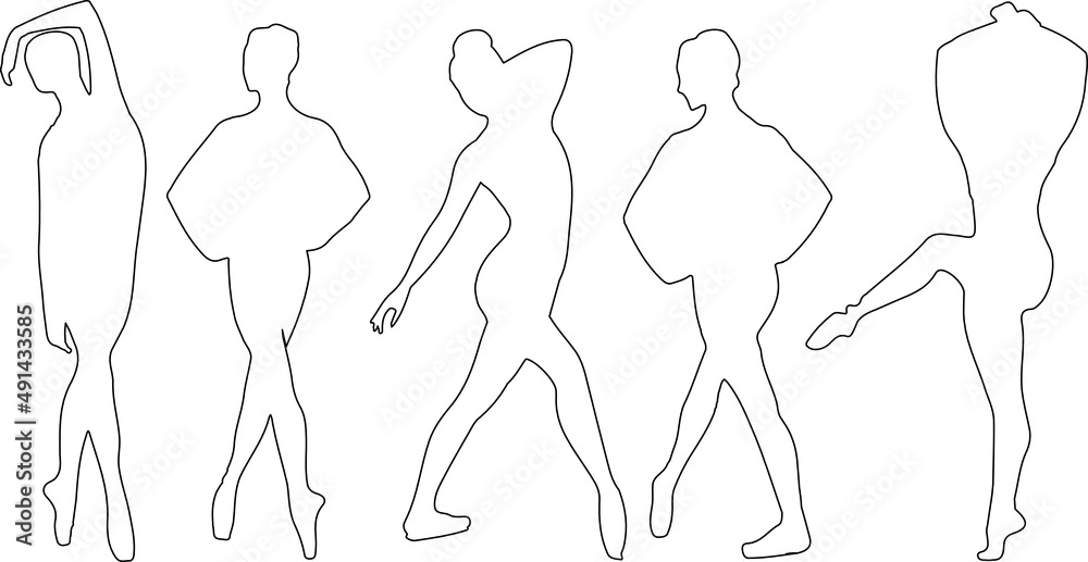 Vector silhouette of ladies, front, back, lateral, view perfect to include in your architecture projects, renders, sketches or plans. Vector silhouette of ladies, front, back, lateral, view perfect to include in your architecture projects, renders, sketches or plans.
