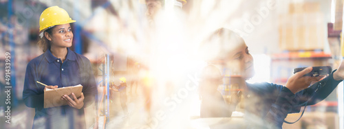 banner background of worker...
