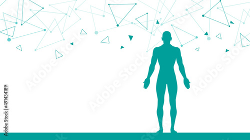 sistema immunitario, corpo umano, silhouette,