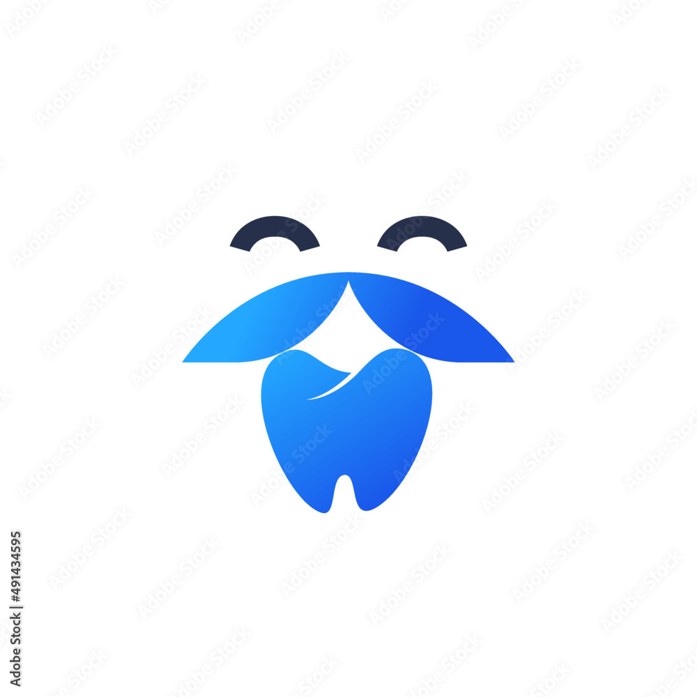 mister dental logo. dentist tooth logo illustration