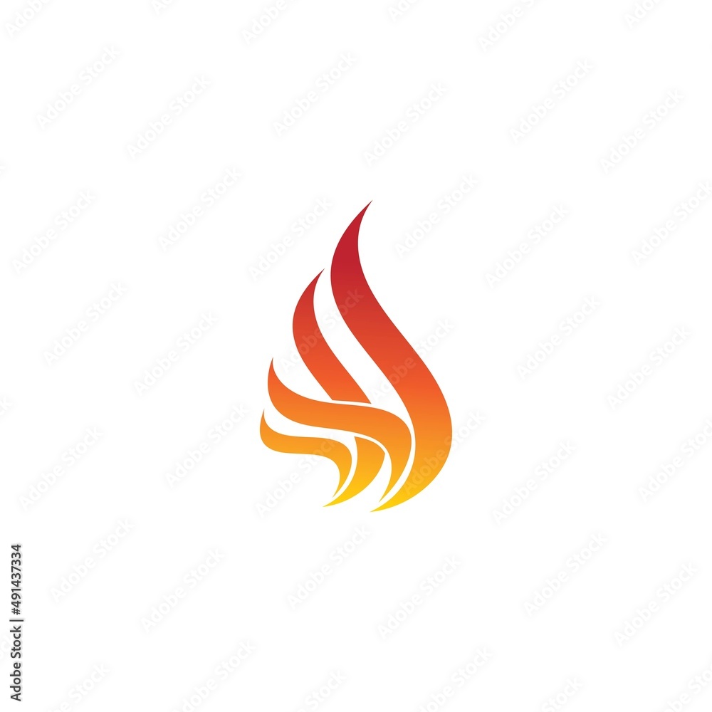 Fire flame logo vector illustration design template