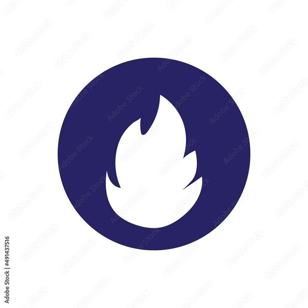 Fire flame logo vector illustration design template