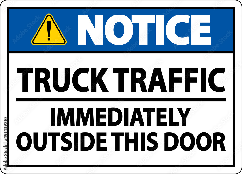 Notice Immediately Outside This Door Sign On White Background Notice Immediately Outside This Door Sign On White Background