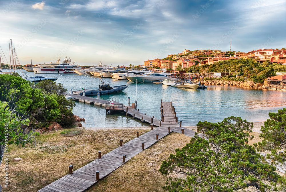 Harbor of Porto Cervo, heart of Costa Smeralda, Sardinia, Italy