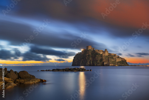 Argonese Castle off the Coast of Ischia, Italy photo