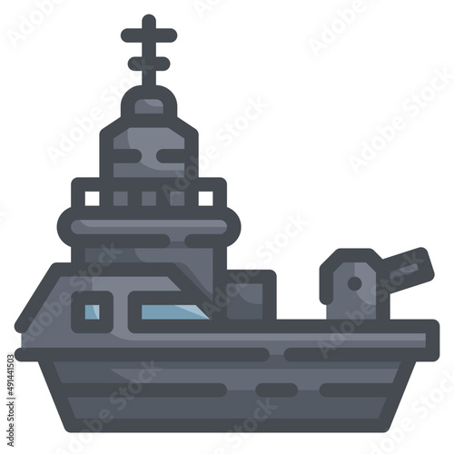 warship line icon