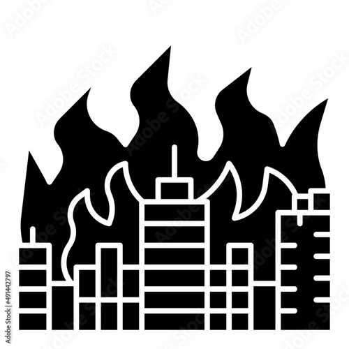 burning glyph icon