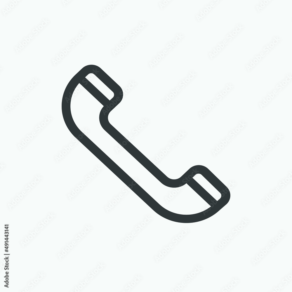 Phone, telephone, call, handset icon vector isolated