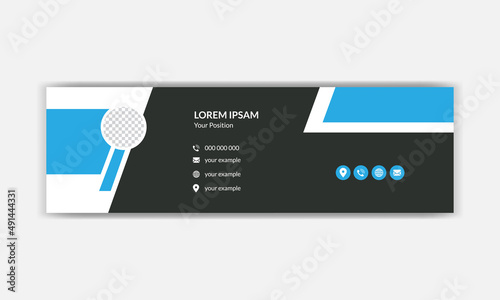 Business email signature template. Corporate Email Signature Design.