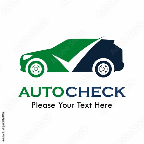 Auto check design logo template illustration