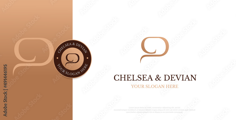 Initial CD Logo Design Vector