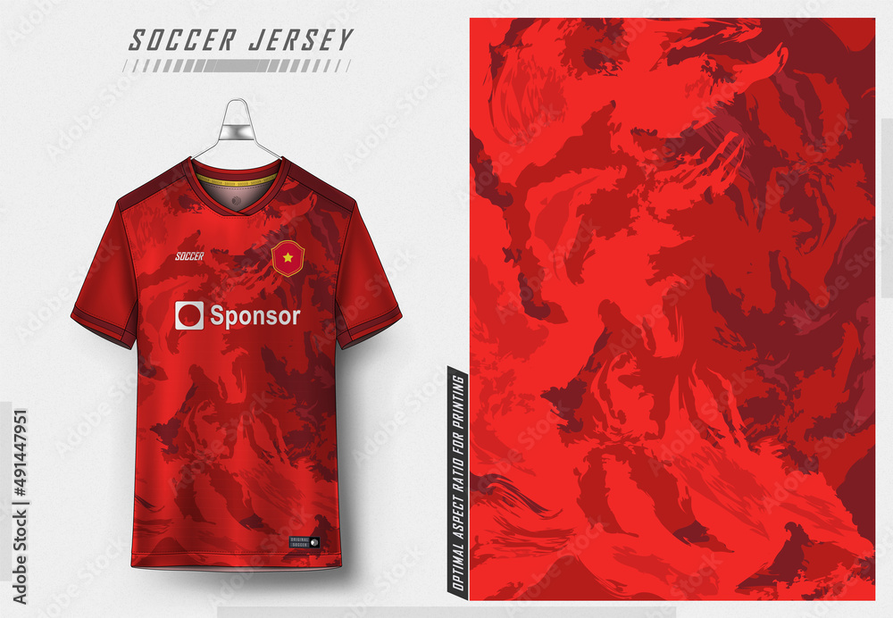 Fototapeta premium Soccer jersey design for sublimation 