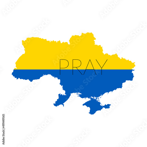 Pray for Ukraine concept il...