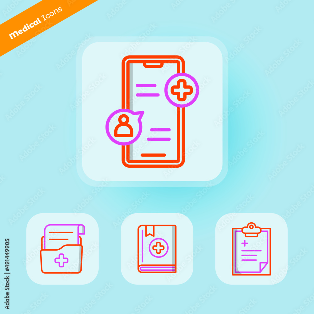 Medical Vector Icons Set. Line Gradient style Icons, Signs and Symbols in Flat Linear Medical and Health Care Design with Elements for Mobile Concepts and Web Apps Vol. 4 Medical Vector Icons Set. Line Gradient style Icons, Signs and Symbols in Flat Linear Medical and Health Care Design with Elements for Mobile Concepts and Web Apps Vol. 4