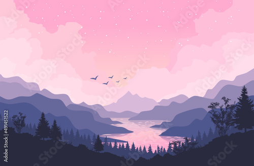 aesthetic mountain wallpaper background image photo