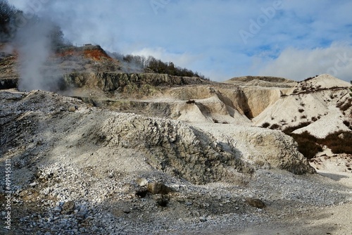 volcano , image taken in Follonica, grosseto, tuscany, italy , larderello desert photo