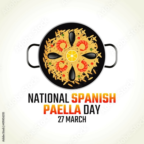 vector graphic of national spanish paella day good for national spanish paella day celebration. flat design. flyer design.flat illustration.