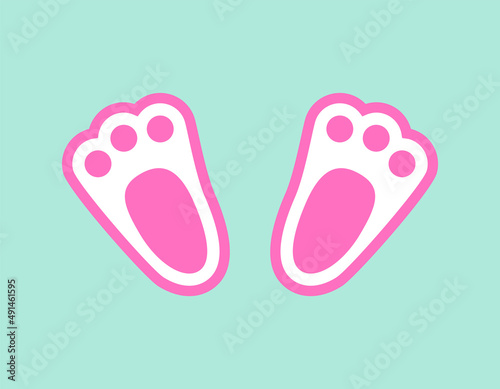 Easter bunny paws. Happy Easter.