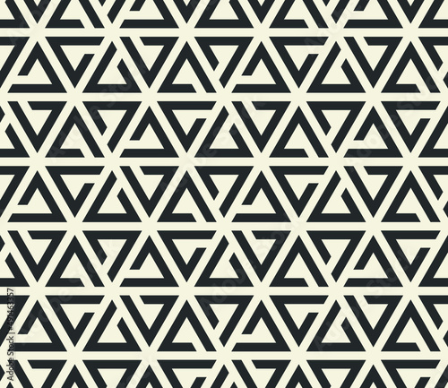 Vector seamless pattern. Modern stylish texture. Repeating geometric background with triangles. 