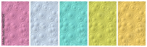 Abstract plain background set with colored organic cell surface - five 10:16 images ( Size each: 2000 x 3200 ) - e.g. for book and ebook cover design or advertising