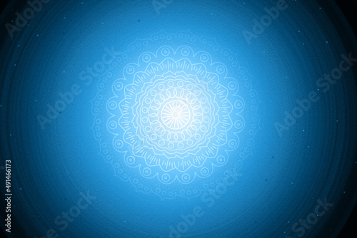 blue mandala concept abstract background