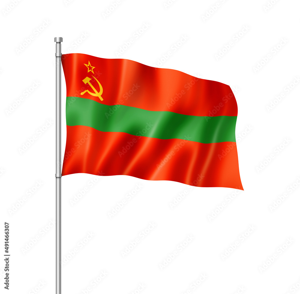 Transnistria flag isolated on white Transnistria flag isolated on white
