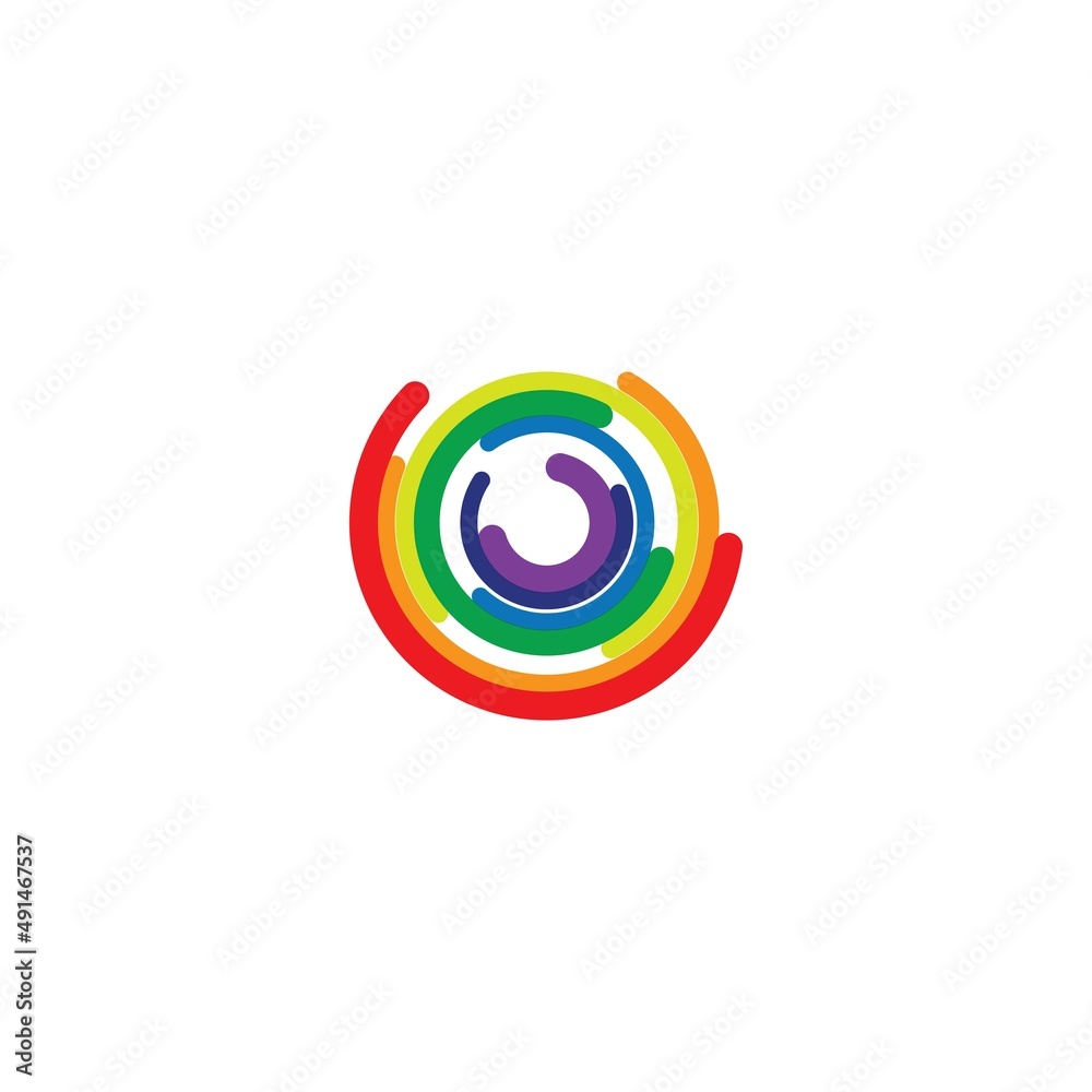 Rainbow icon logo vector template Rainbow icon logo vector template