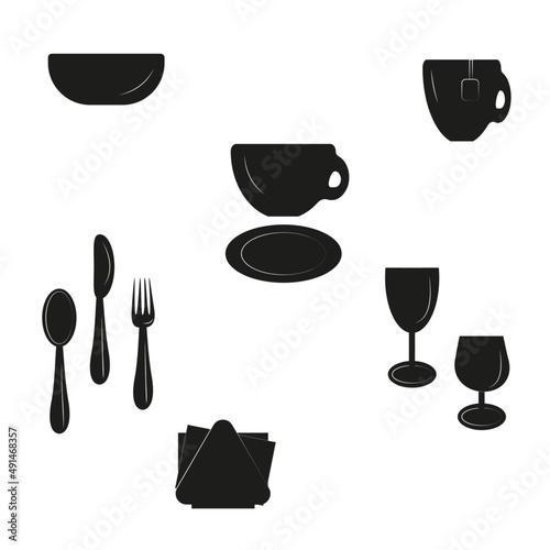 Ikons Essen schwarz Küche restourant photo