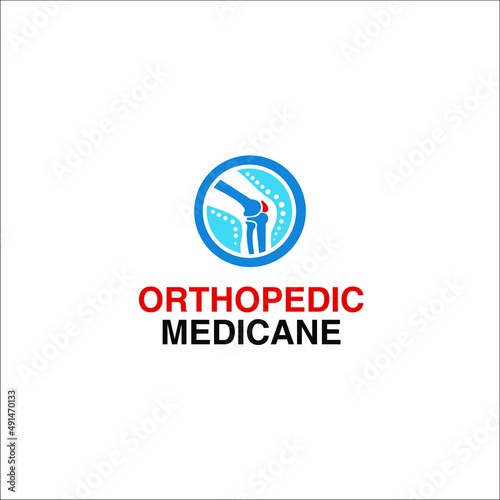 orthopedic medicine  osteopathy design logo healthcare