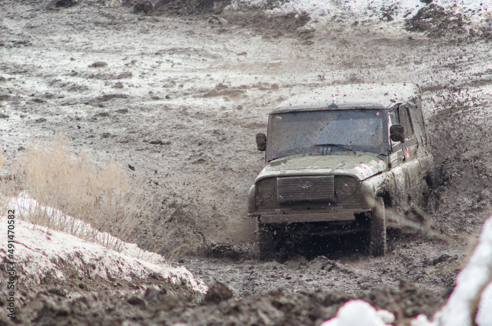 Obraz premium off-road car racing