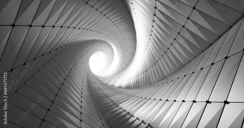 Naklejka premium Tunel 3D en perspectiva y con punto de fuga