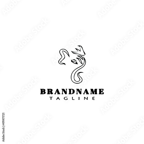 lord ganesh logo cartoon icon design template black isolated vector illustration