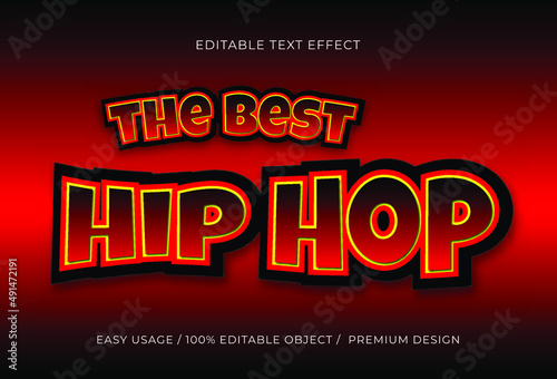 hip hop text effect with graphic style 