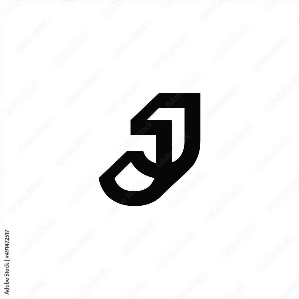 letter j logo vector line template letter j logo vector line template