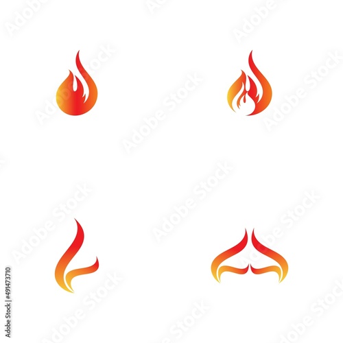 Fire flame vector illustration design template