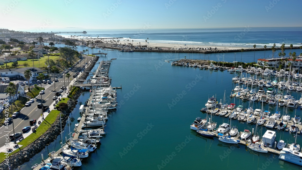 Sailboats at Oceanside Harbor, California