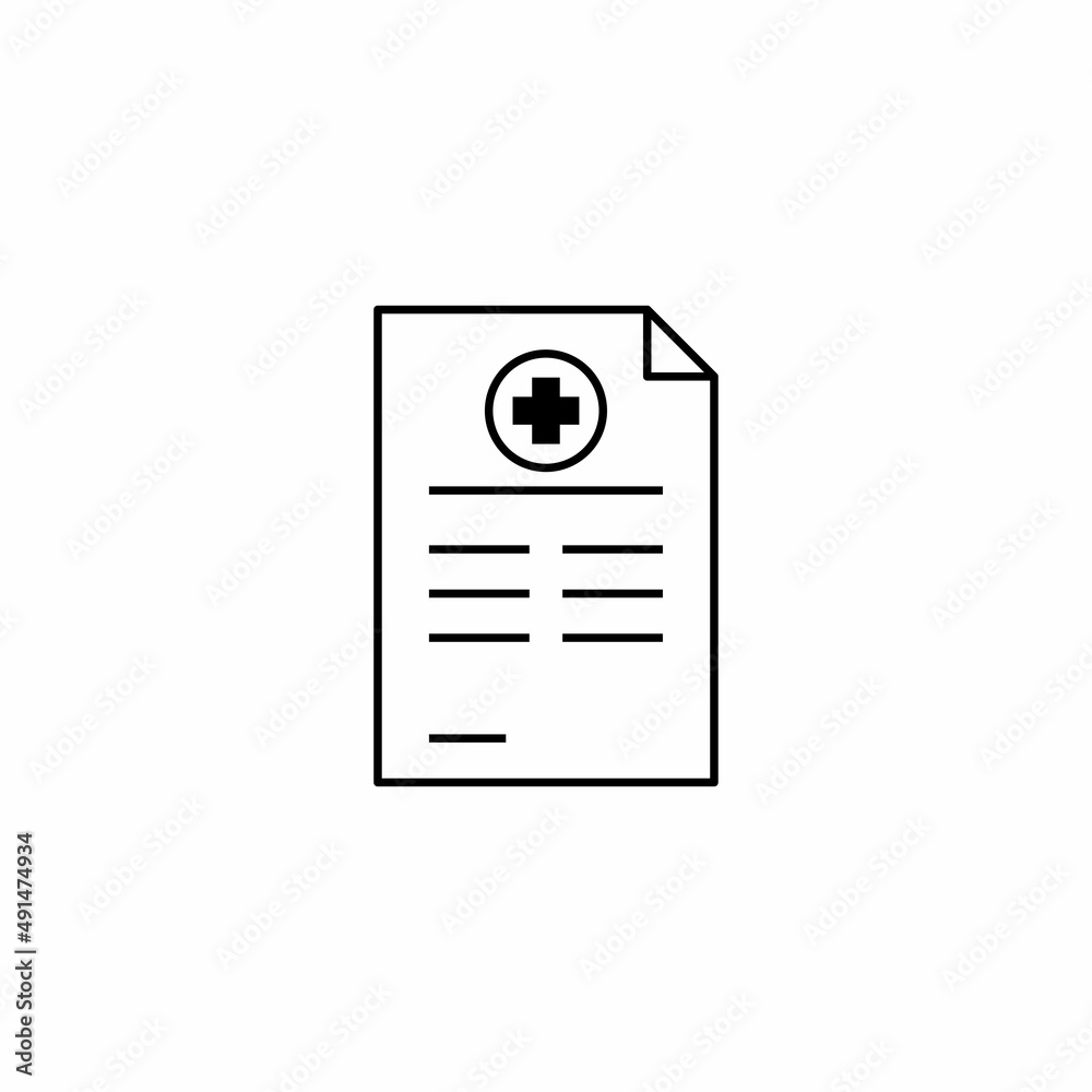 hospital document icon design template illustration vector hospital document icon design template illustration vector