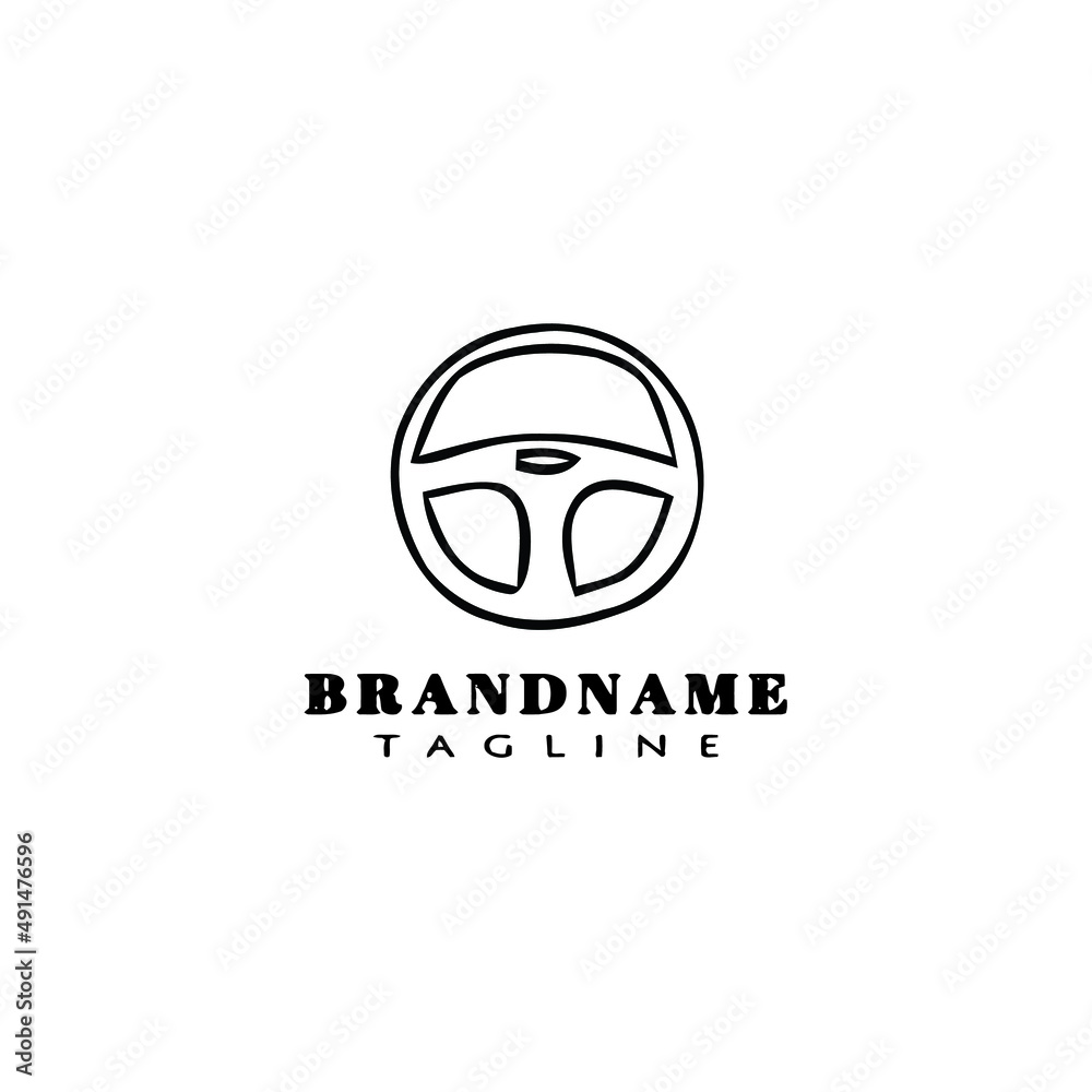 steering wheel logo cartoon icon design template vector steering wheel logo cartoon icon design template vector