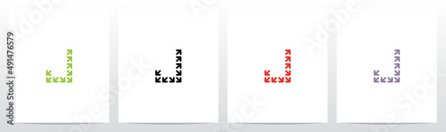 Arrows Forming Letter Logo Design J