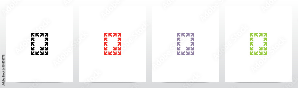 Arrows Forming Letter Logo Design Q Arrows Forming Letter Logo Design Q
