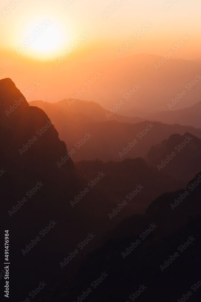 sunset in the mountains : Doi Luang Chiang Dao